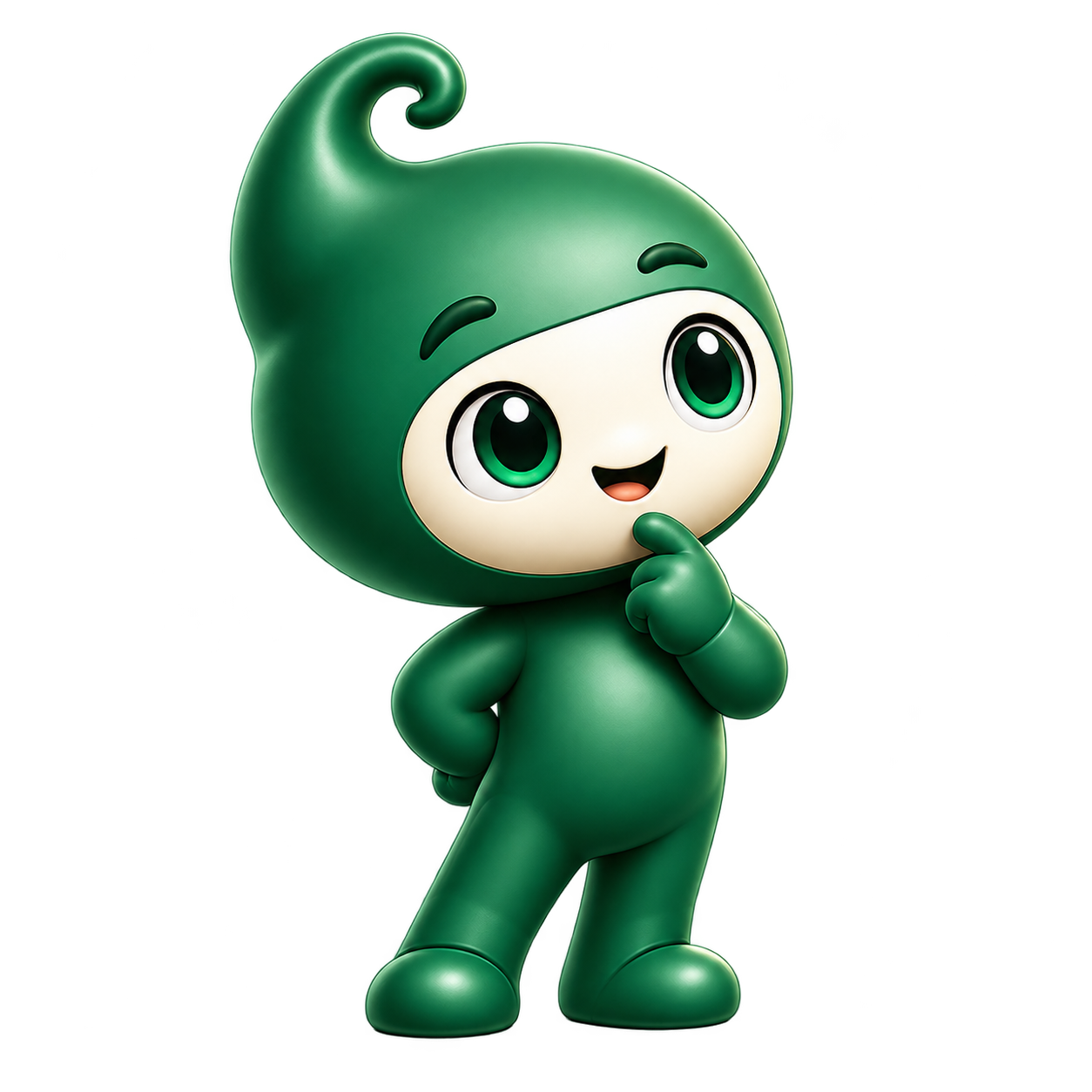 Mascot celebrating an idea